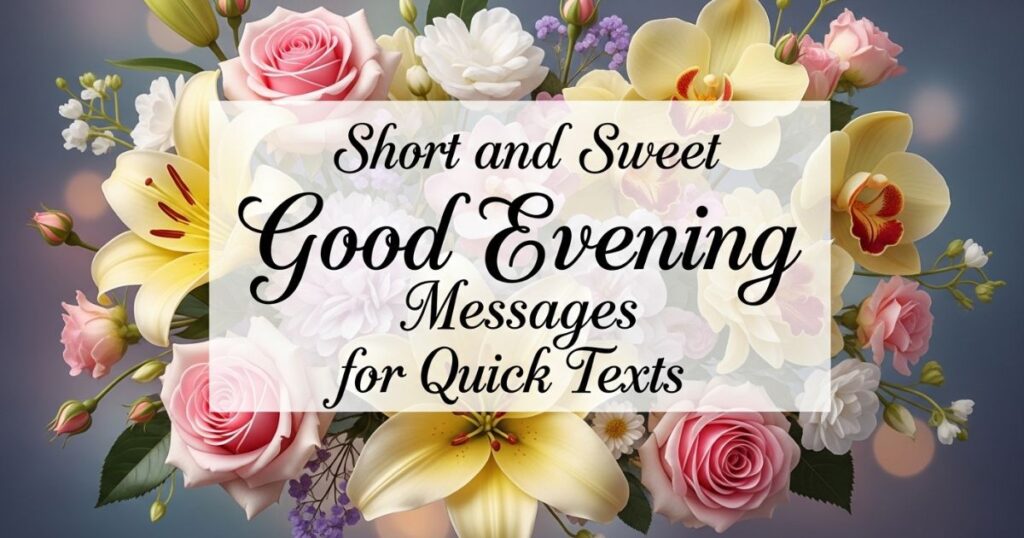 Short and Sweet Good Evening Messages for Quick Texts