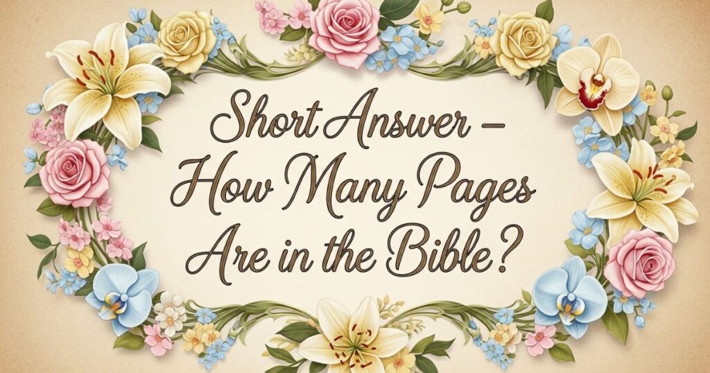 Short Answer – How Many Pages Are in the Bible?