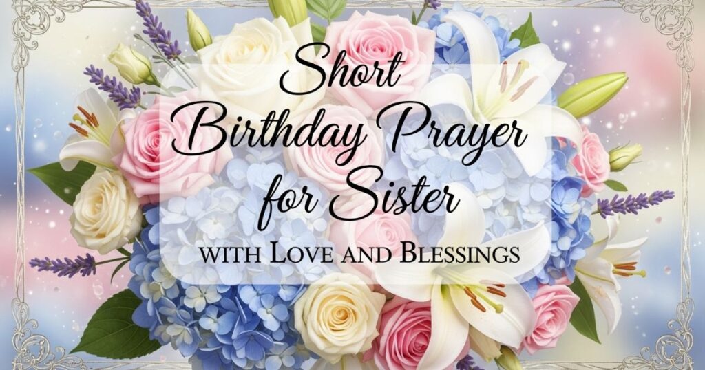 Short Birthday Prayer for Sister with Love and Blessings