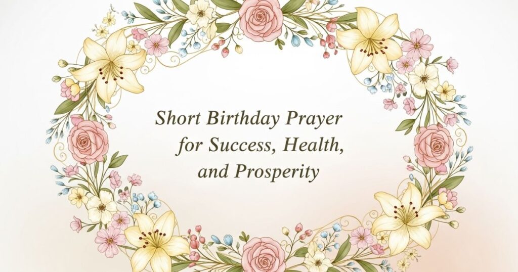 Short Birthday Prayer for Success, Health, and Prosperity
