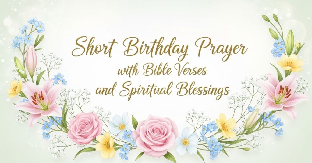 Short Birthday Prayer with Bible Verses and Spiritual Blessings