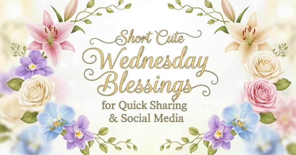 Short Cute Wednesday Blessings for Quick Sharing & Social Media