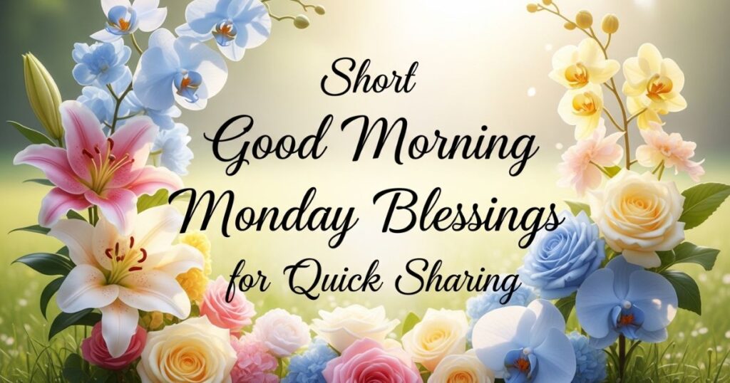 Short Good Morning Monday Blessings for Quick Sharing