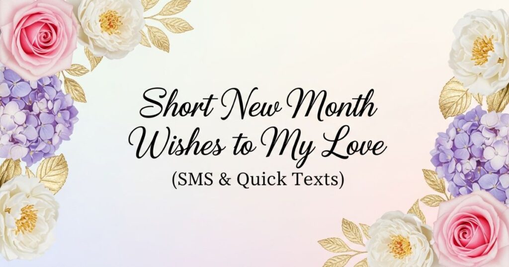 Short New Month Wishes to My Love (SMS & Quick Texts)