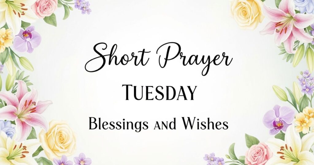 Short Prayer Tuesday Blessings and Wishes