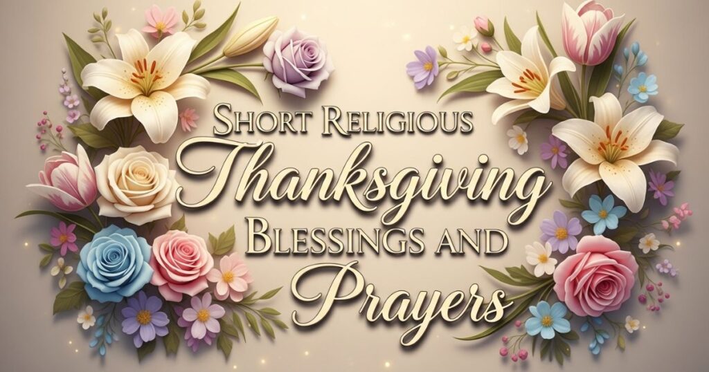 Short Religious Thanksgiving Blessings and Prayers