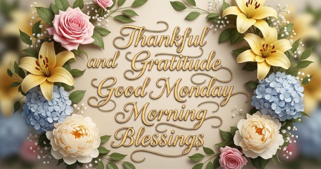 Thankful and Gratitude Good Monday Morning Blessings
