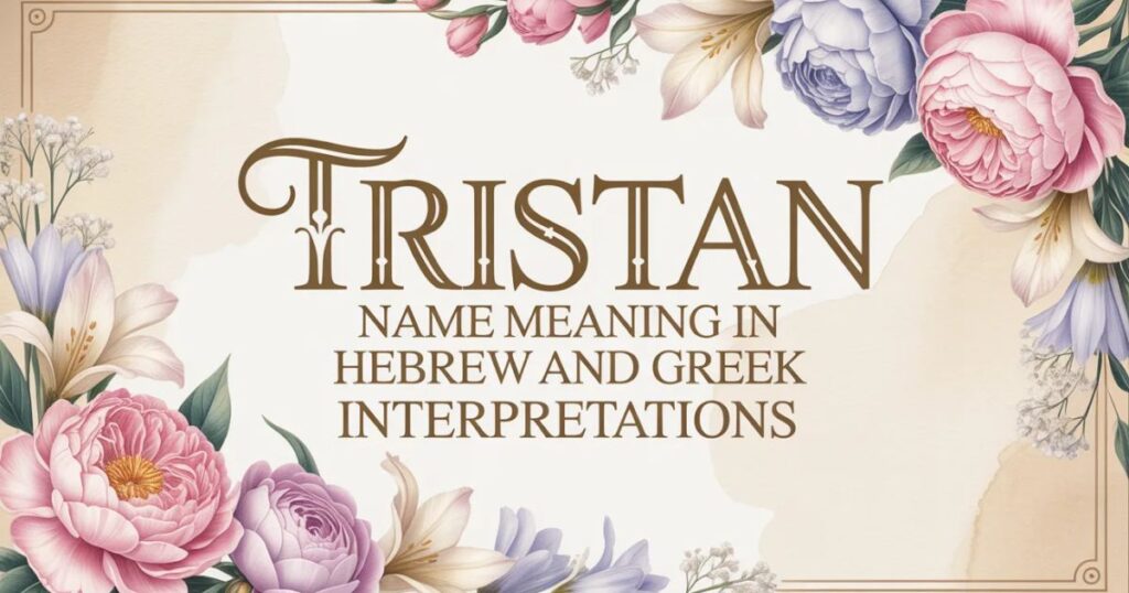 Tristan Name Meaning in Hebrew and Greek Interpretations