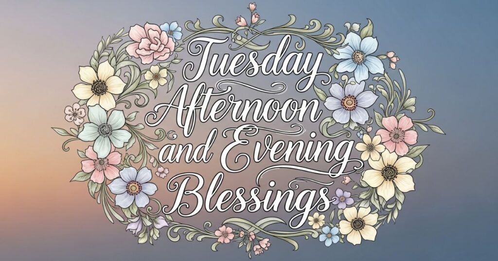 Tuesday Afternoon and Evening Blessings