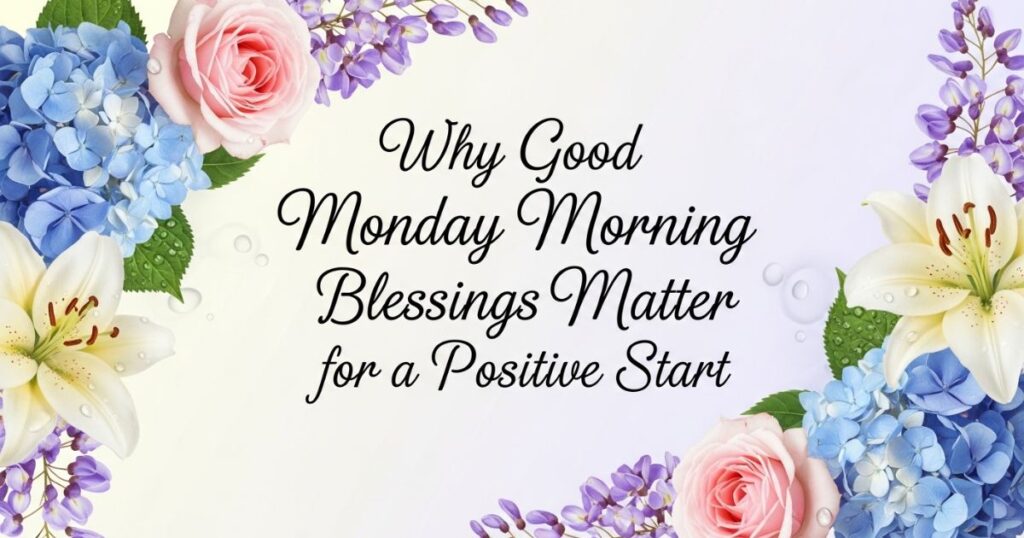 Why Good Monday Morning Blessings Matter for a Positive Start