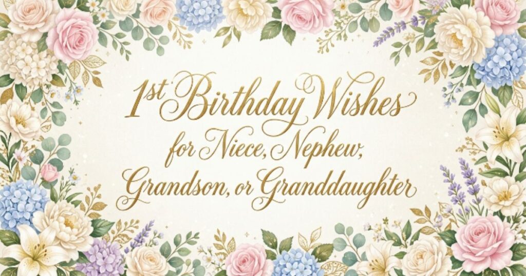 1st Birthday Wishes for Niece, Nephew, Grandson, or Granddaughter