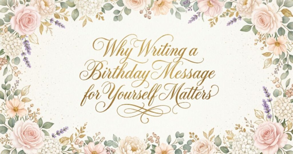 Why Writing a Birthday Message for Yourself Matters