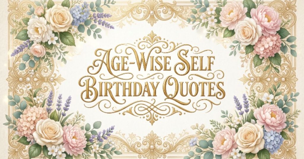 Age-Wise Self Birthday Quotes