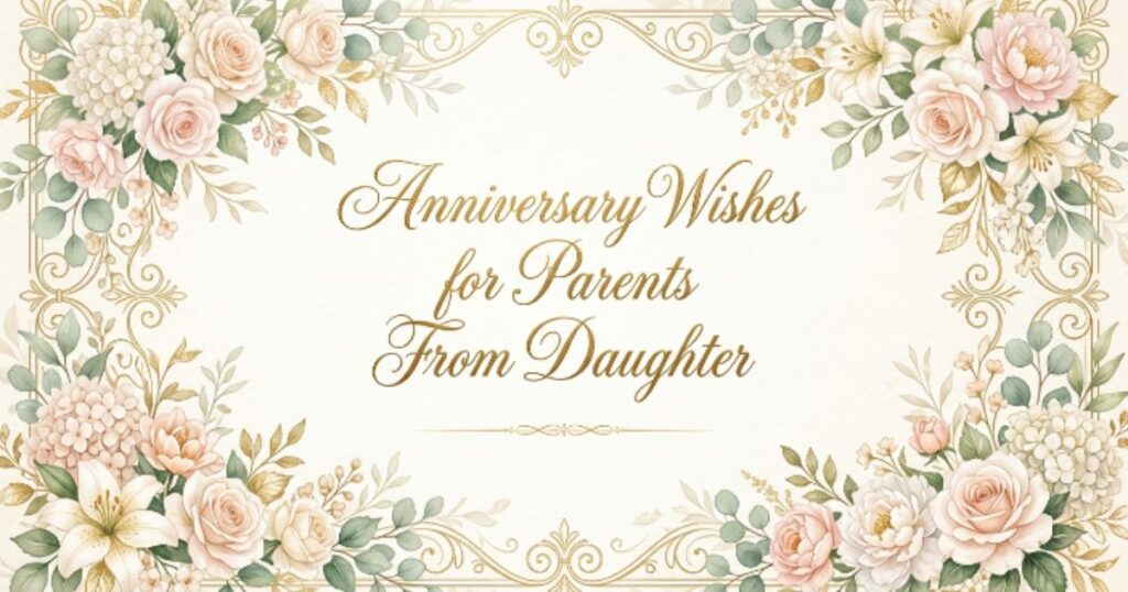 Anniversary Wishes for Parents From Daughter