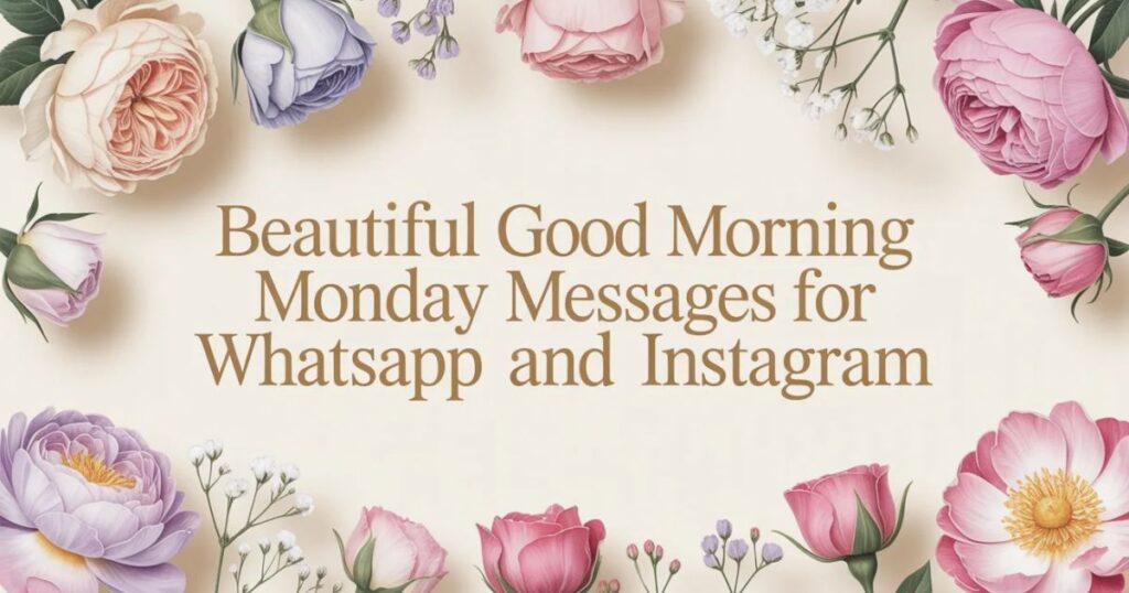 Beautiful Good Morning Monday Messages for WhatsApp and Instagram