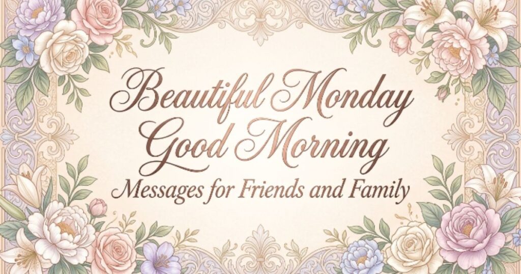 Beautiful Monday Good Morning Messages for Friends and Family