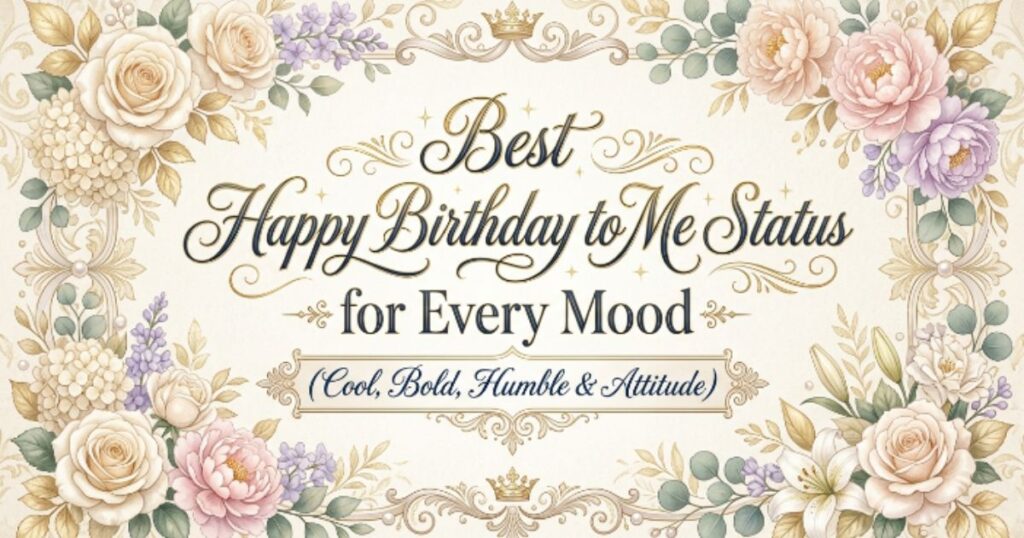 Best Happy Birthday to Me Status for Every Mood (Cool, Bold, Humble & Attitude)