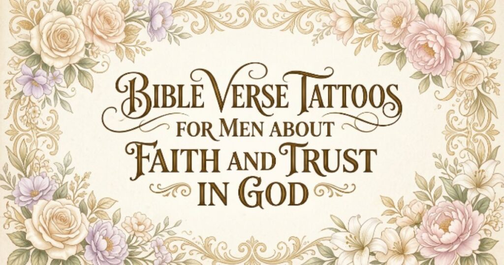 Bible Verse Tattoos for Men About Faith and Trust in God