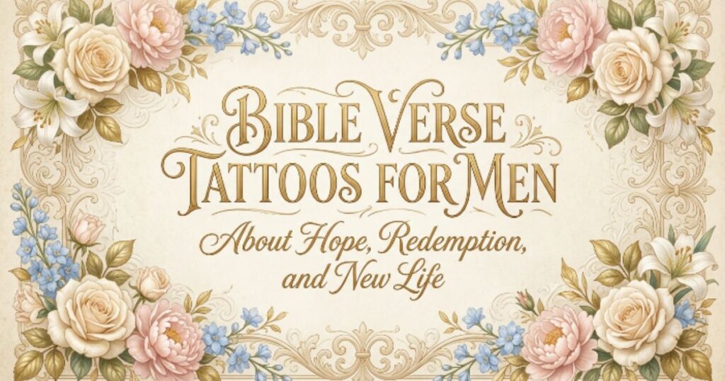 Bible Verse Tattoos for Men About Hope, Redemption, and New Life