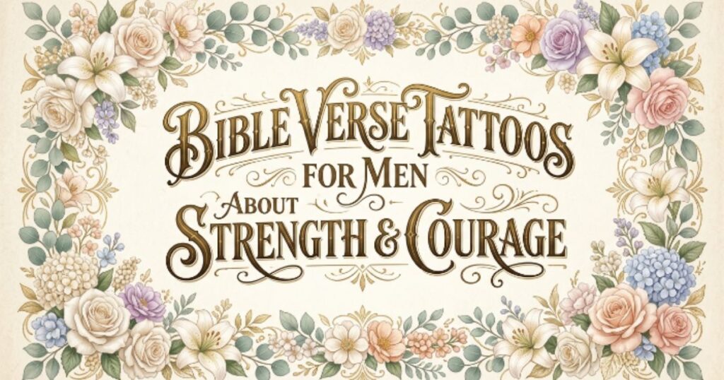 Bible Verse Tattoos for Men About Strength and Courage