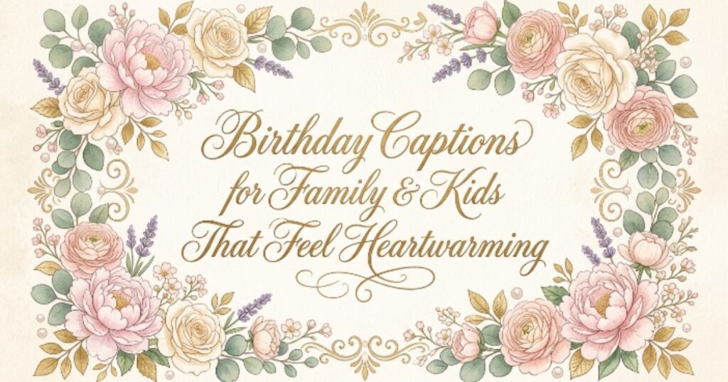 Birthday Captions for Family & Kids That Feel Heartwarming