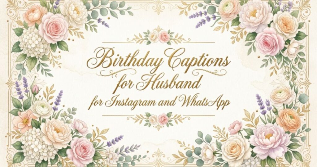 Birthday Captions for Husband for Instagram and WhatsApp