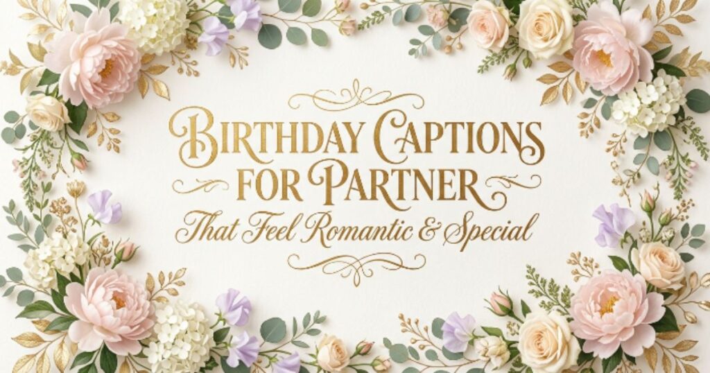 Birthday Captions for Partner That Feel Romantic & Special