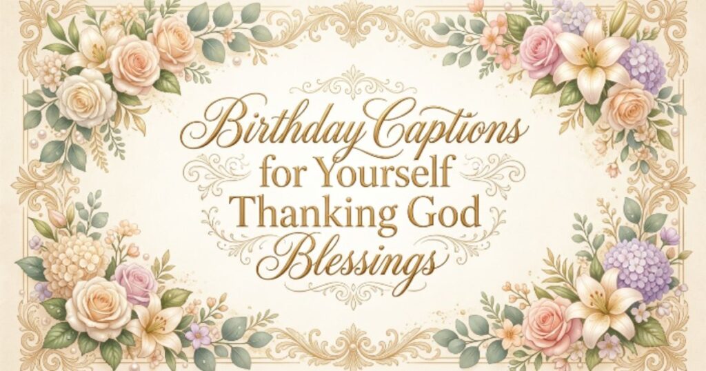 Birthday Captions for Yourself Thanking God Blessings