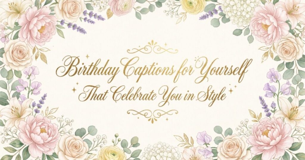 Birthday Captions for Yourself That Celebrate You in Style