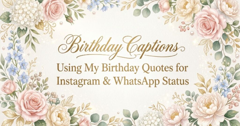 Birthday Captions Using My Birthday Quotes for Instagram & WhatsApp Status