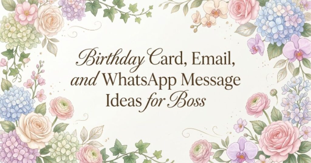 Birthday Card, Email, and WhatsApp Message Ideas for Boss