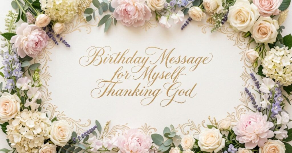 Birthday Message for Myself Thanking God