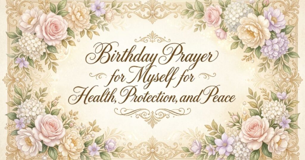 Birthday Prayer for Myself for Health, Protection, and Peace