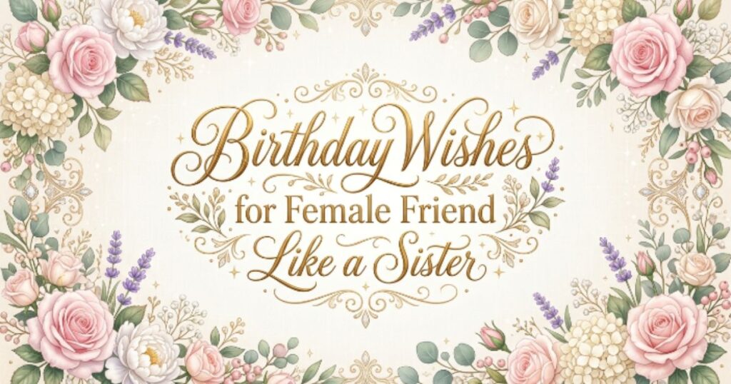 Birthday Wishes for Female Friend Like a Sister