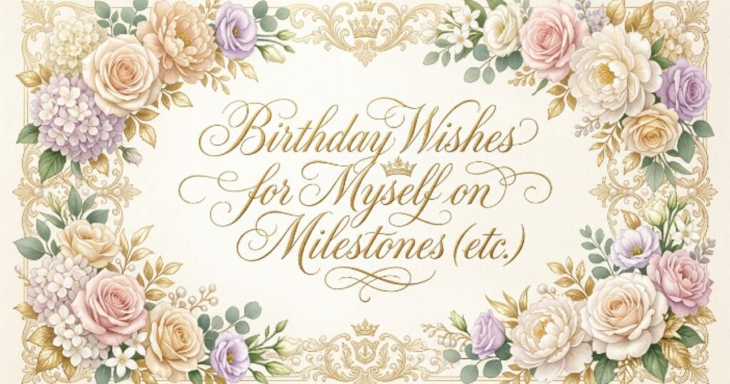 Birthday Wishes for Myself on Milestones (18th, 21st, 30th, 40th etc.)