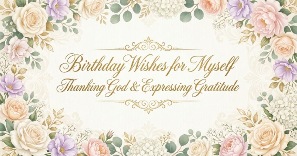 Birthday Wishes for Myself Thanking God & Expressing Gratitude