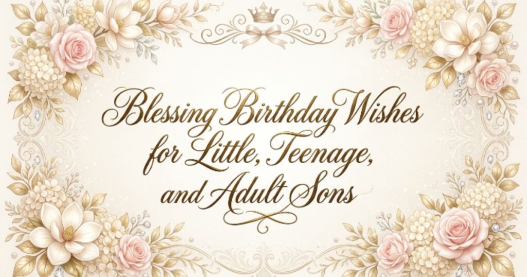 Blessing Birthday Wishes for Little, Teenage, and Adult Sons