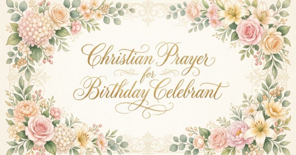 Christian Prayer for Birthday Celebrant