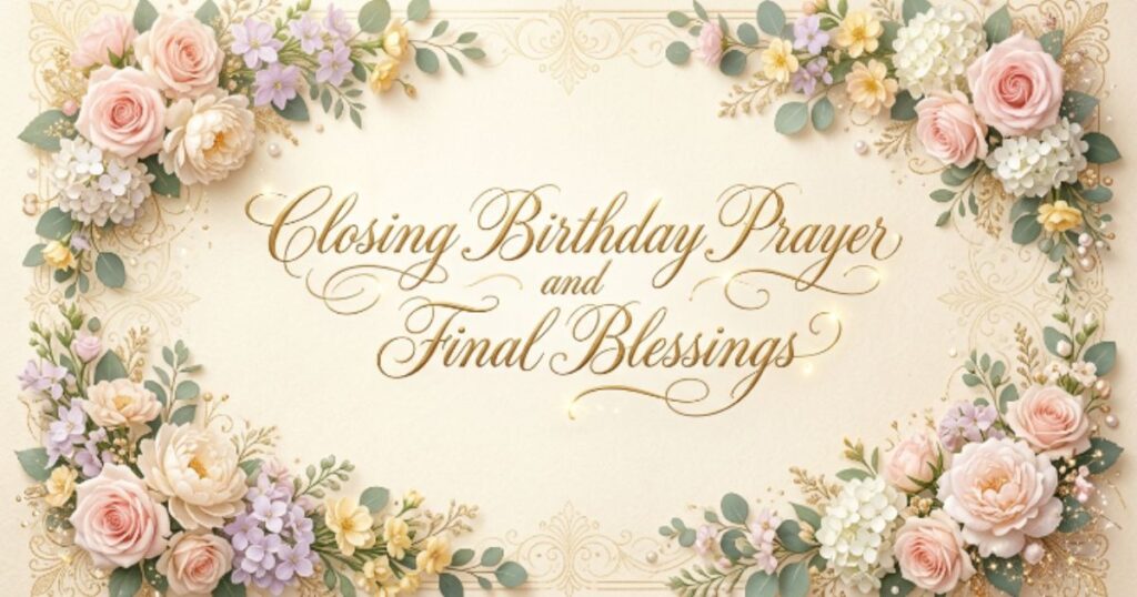 Closing Birthday Prayer and Final Blessings
