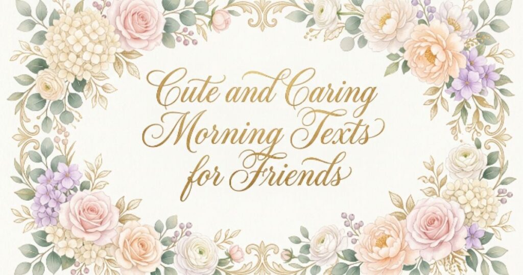 Cute and Caring Morning Texts for Friends