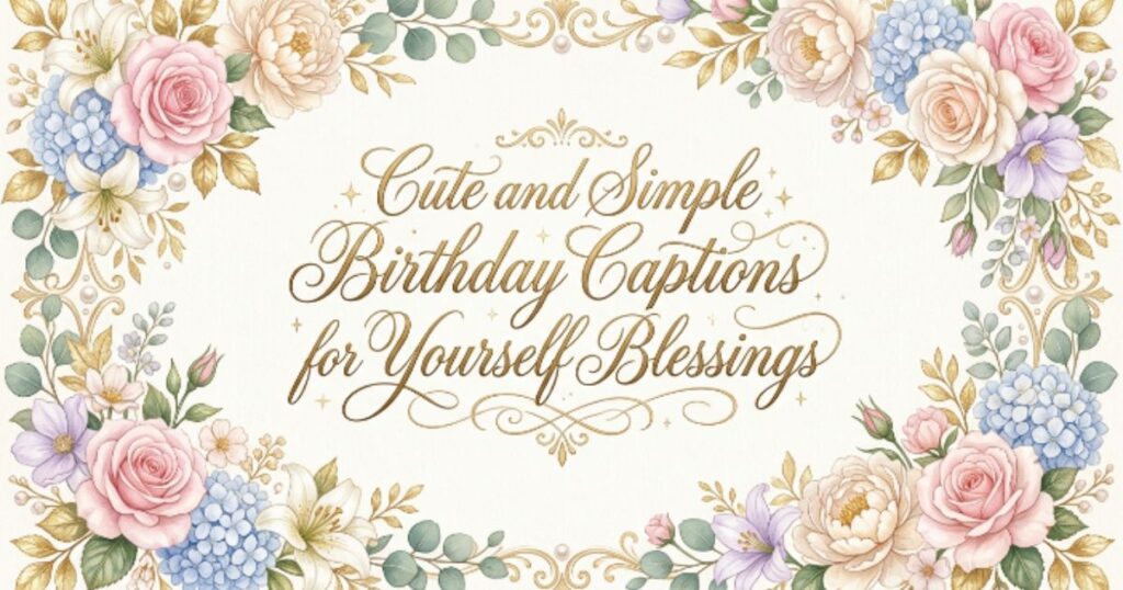 Cute and Simple Birthday Captions for Yourself Blessings