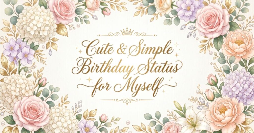 Cute & Simple Birthday Status for Myself
