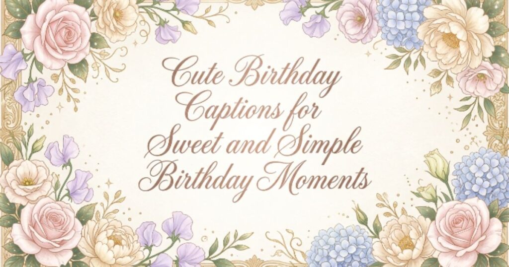 Cute Birthday Captions for Sweet and Simple Birthday Moments