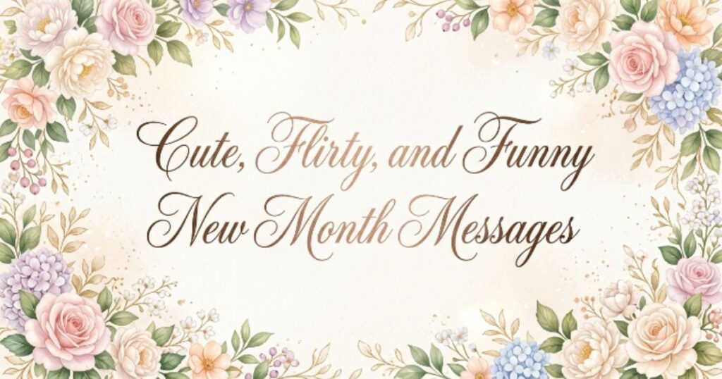 Cute, Flirty, and Funny New Month Messages
