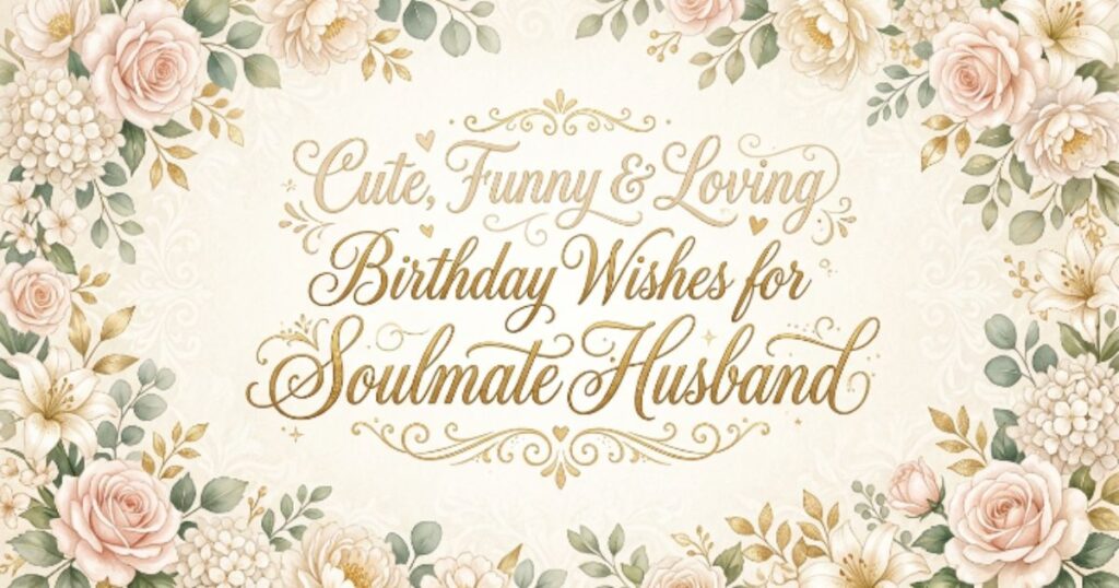 Cute, Funny & Loving Birthday Wishes for Soulmate Husband