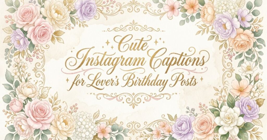 Cute Instagram Captions for Lover’s Birthday Posts