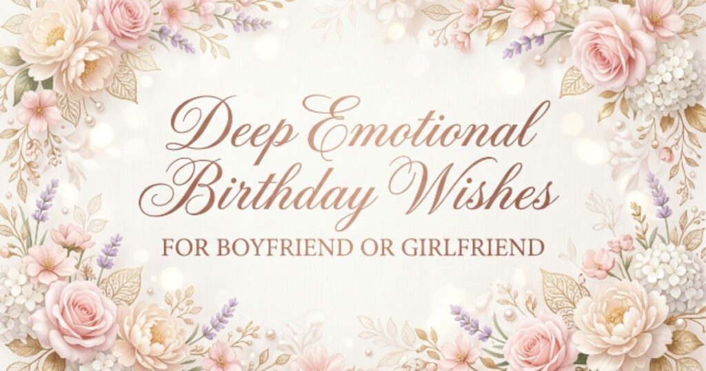 Deep Emotional Birthday Wishes for Boyfriend or Girlfriend