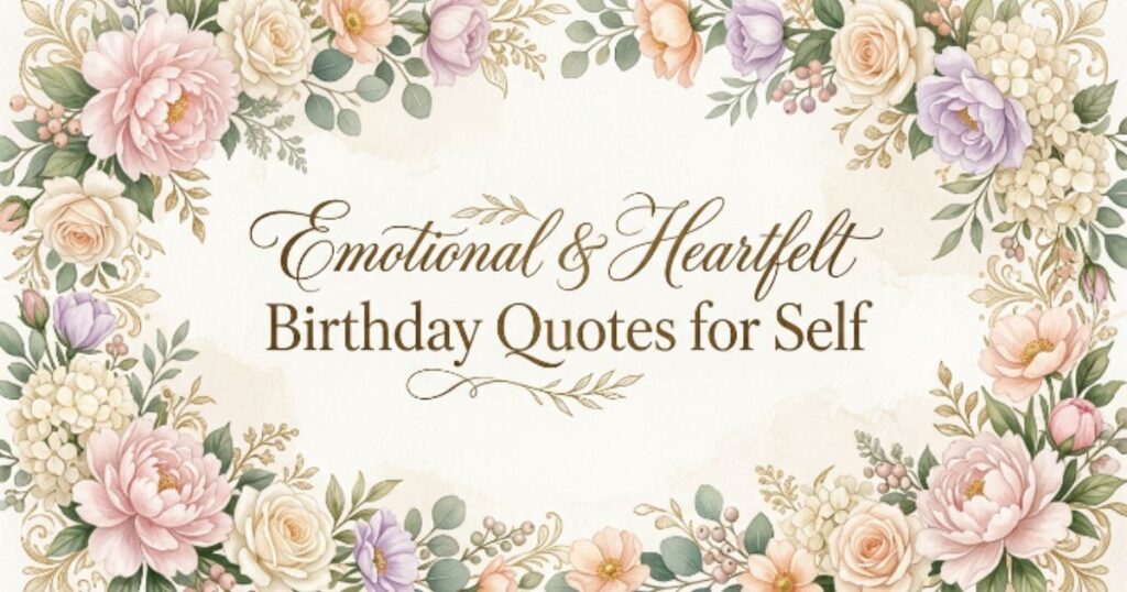 Emotional & Heartfelt Birthday Quotes for Self