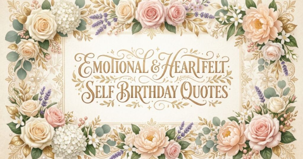 Emotional & Heartfelt Self Birthday Quotes
