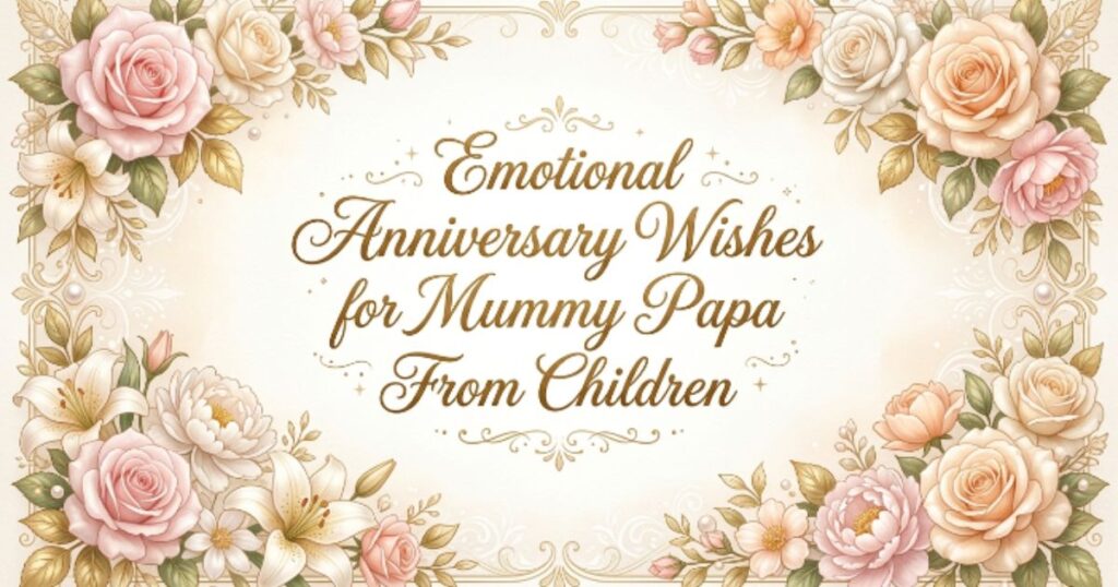 Emotional Anniversary Wishes for Mummy Papa From Children
